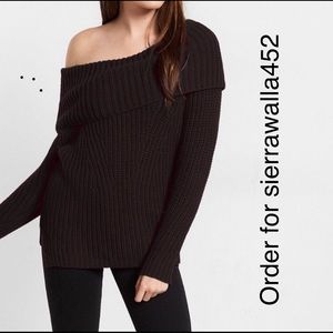 Express Dolman Cowl Neck Shaker Sweater